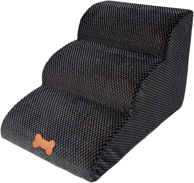 Rampa para cachorros Bounabay 3 pasos escaleras para perros pequeños, escalones de espuma para perros para ser alto