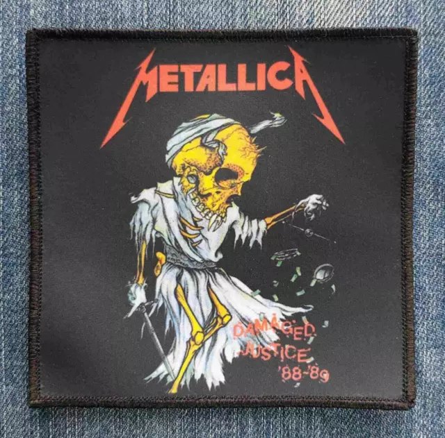 Metallica Damaged Justice 88-89 Sublimated Printed Patch | Heavy Metal Band Logo