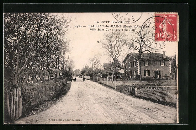 CPA Taussat-les-Bains, Villa Saint-Cyr and Route du Port 1910