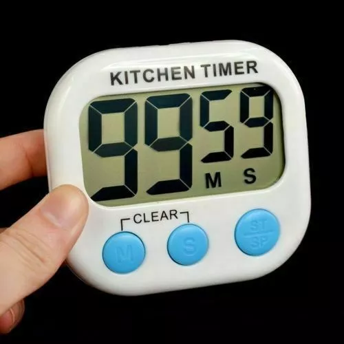 Digital Kitchen Timer Magnetic Cooking LCD Large Count Down Clear Loud Alarm US