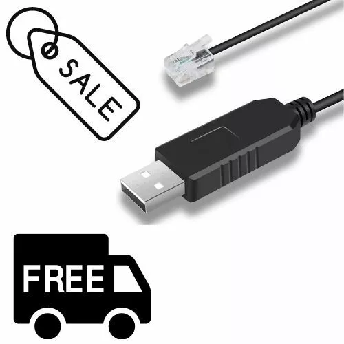 FTDI USB RS232 to RJ9 Serial Cable for PC Connect Celestron Nexstar Hand Control