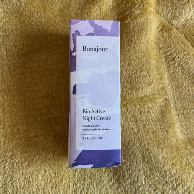 BONAJOUR Bio Active Crema de Noche - Calmante, Alisante e Hidratante - Caja Sellada