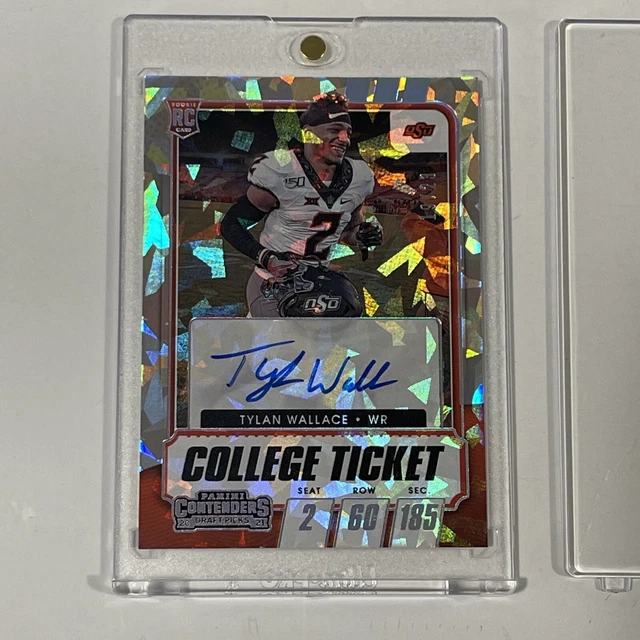 2021 Contenders Draft Picks Cracked Ice Ticket /23 Tylan Wallace Rookie Auto RC