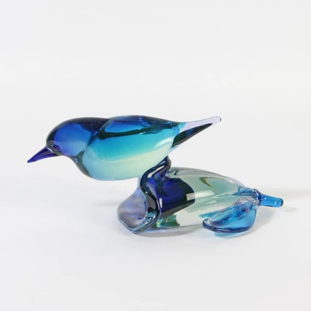 Cenedese Cristal Murano Escultura de Pájaro Como Florero de Pared Da Ros 1960-70