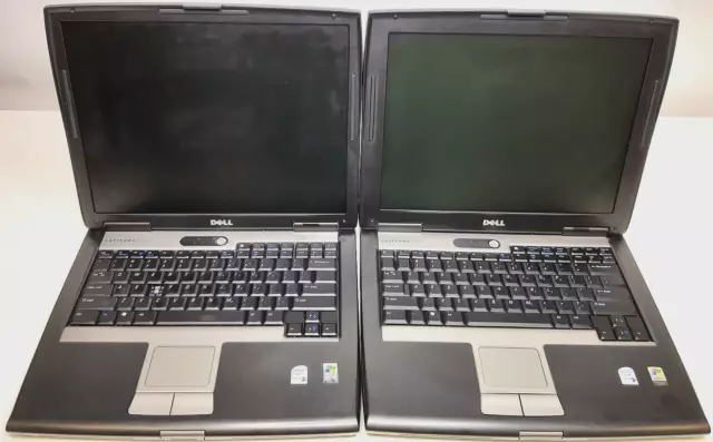 Lot of (2) Dell Latitude D520 Laptop Intel Core 2 Duo @ 2.0GHz 2GB RAM No HDD