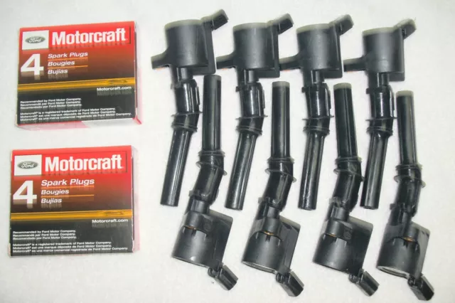 Set Of 8 Ignition Coil 508 Black + 8 Motorcraft Spark Plug Sp479