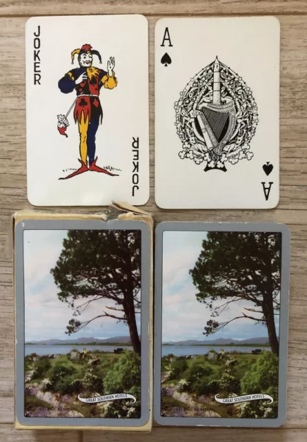 Vintage pack of KENMARE Ireland Great Southern Hotels playing cards with 1 Joker