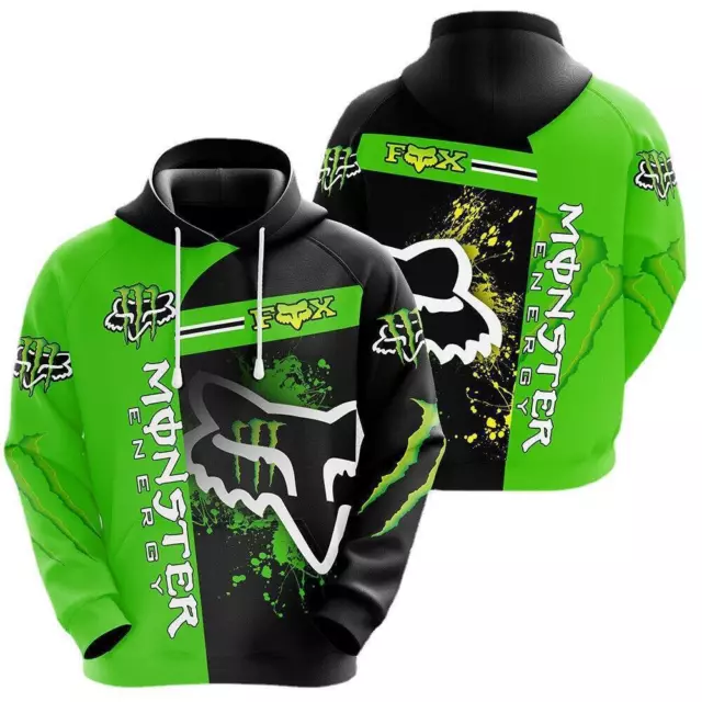 Monster Energy MotoGP Herren Hoodie Casual Hoodie mit Kapuze Sweatshirt