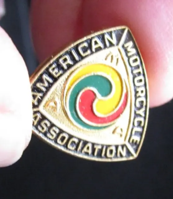 American Motorcycle Association Biker Membership Painted Enamel Pin