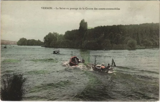 CPA VERNON-La Seine au passage de la Course des canots-automobiles (43135)