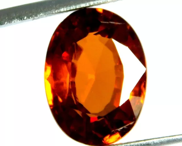 7.50 Grenat Hessonite Transparent Non Chauffé De Forme Ovale Pierre Gemme... 3