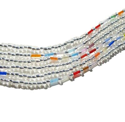 Elastic Waist Beads African Colorful Belly Beads 28” To 40”