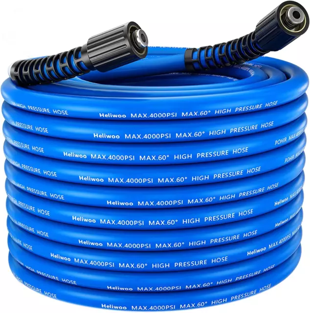 Flexible Pressure Washer Hose 25ft X 1/4" Kink Resistant Max 4000 Psi Power Wash
