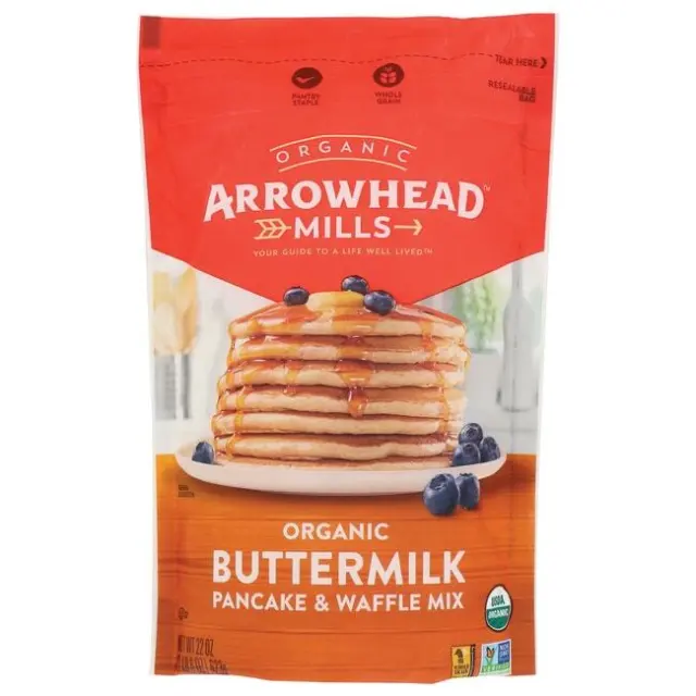 Arrowhead Mills Organic Buttermilk Pancake & Waffle Mix 22 oz Pkg