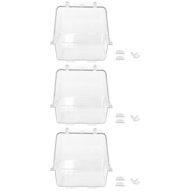 3 pcs Badewanne Hängen Vogel Bad Cube Vogel Bad Keine-leckage Papagei Bad