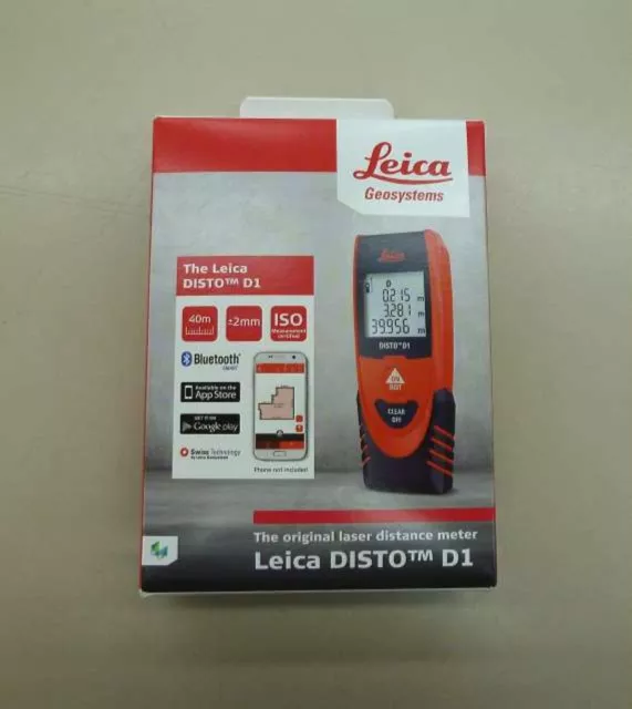 Leica DISTO D1 120ft Laser Distance Measure with Bluetooth WORKS PERFECTLY New