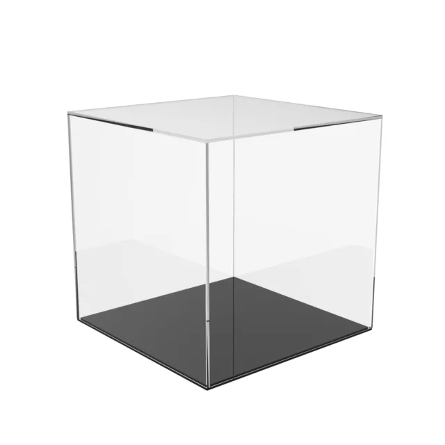 Acrylic Cube Display Stand Square 6 Sided Box Perspex Tray Retail Shop Holder