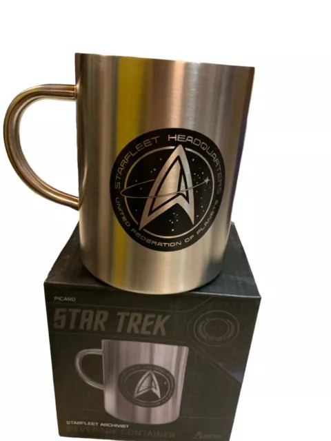 Eaglemoss Star Trek Picard Starfleet Logo Metal Cup Mug Uk Subscriber Bonus Bnib 3