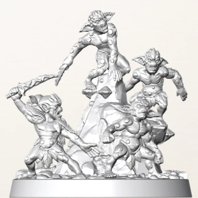 Lot De Miniatures Rasher Pack Goblins - World Of Deuslair / Dungeons & Lasers - Occasion