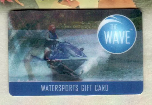 THE WAVE ( UK ) Jet Ski / Water Skiier 2010 Lenticular Gift Card ( $0 )