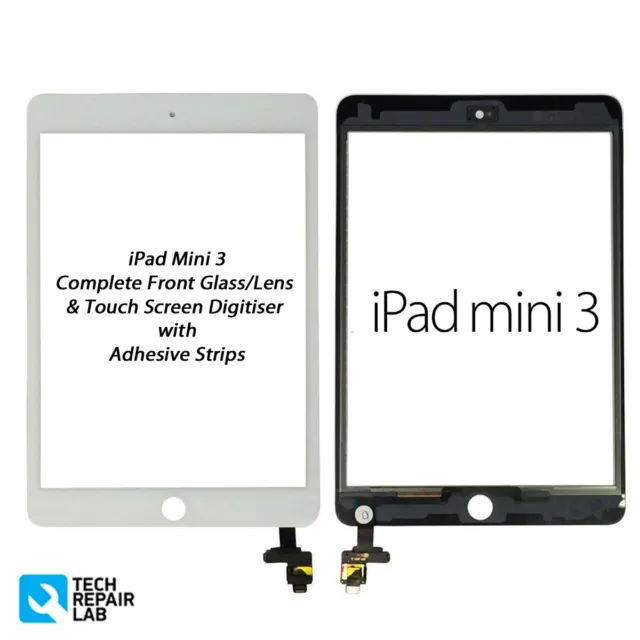 NEW iPad Mini 3 Complete Front Glass/Digitiser Touch Screen Assembly - WHITE
