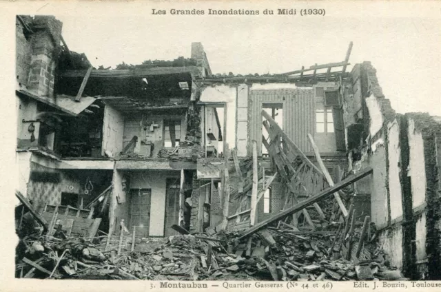 MONTAUBAN Grandes Inondations du Midi 1930 Quartier Gasseras N° 44 et 46