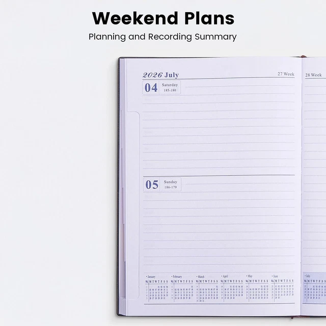 A5 Diary Cute Peach Design Daily Planner Notebooks Diaries