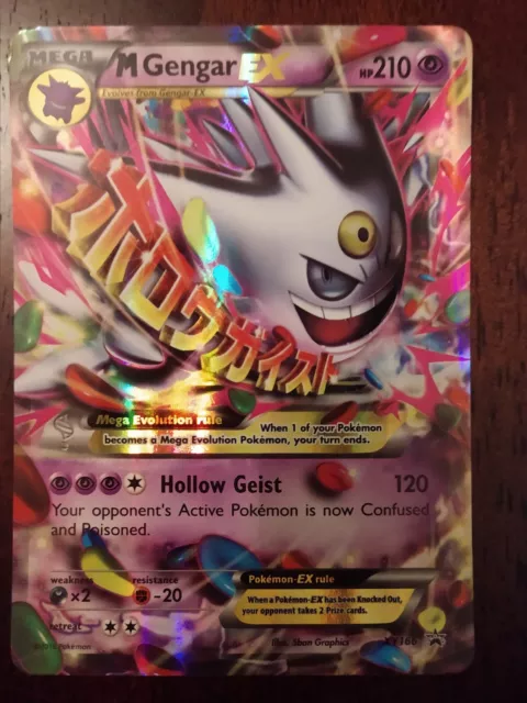 Pokémon TCG Mega Gengar EX Black Star Promos XY166 Shiny Holo Rare