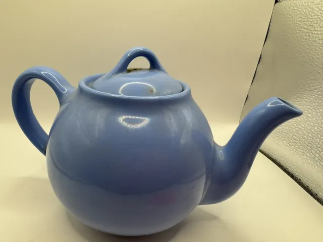 Vintage Lipton Tea 4 Cup Blue Teapot Made In USA