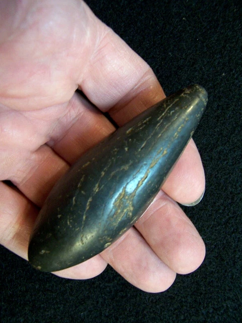 Very Fine Grooved Hematite Plummet From Illinois