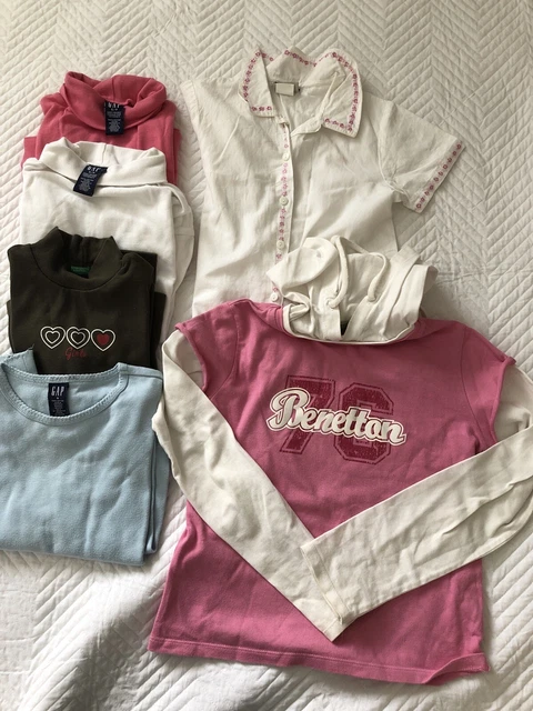Splendido pacchetto top per ragazze età 5-6 anni gap/benetton/zigzag - 6 pz