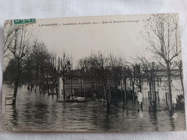 Inondations 1910 Seine Lavarenne Quai De Bonneuil R3413