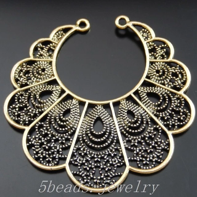 8 Stück Antike Gold Legierung Pfau Feder Charme Anhänger Kunst Schmuck 39975