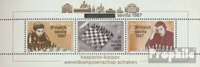 suriname Block46 (complete issue) unmounted mint / never hinged 1987 Chess WM Se