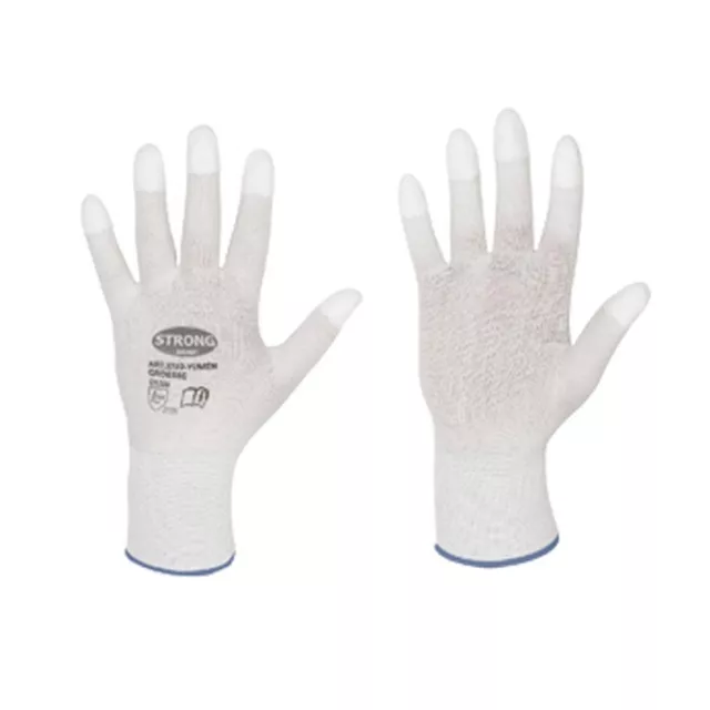 Work Gloves With PU Fingertips for Goldsmiths and Watchmakers for Polishing S