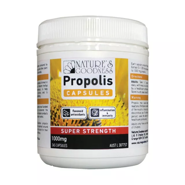 Nature's Goodness Propolis Super Strength 1000mg 365 Capsules