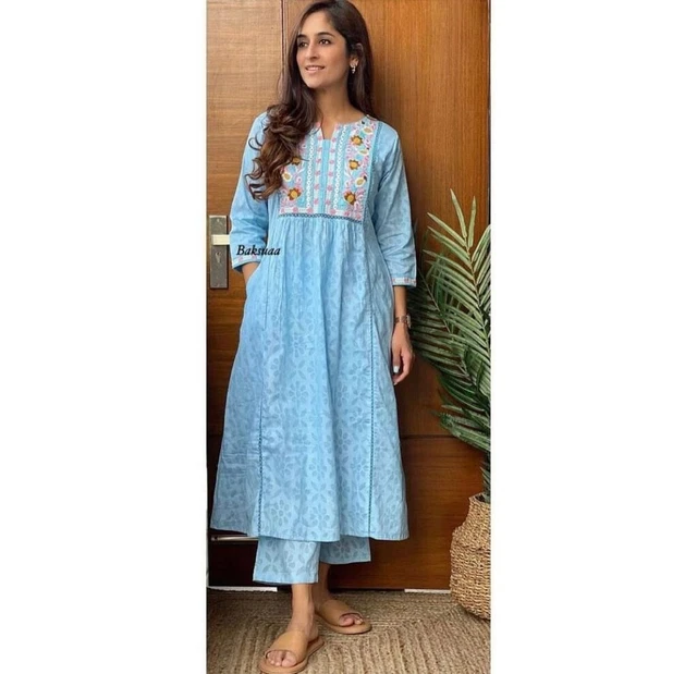 Pakistani Salwar Kameez Women Designer Embroidery Work Kurti Palazzo Gift Dress