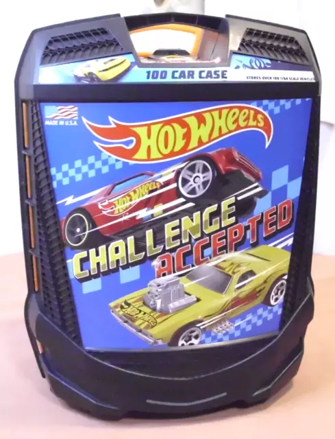 Hot Wheels 100-Car, Rolling Storage Case with Retractable Handle Hot Wheels