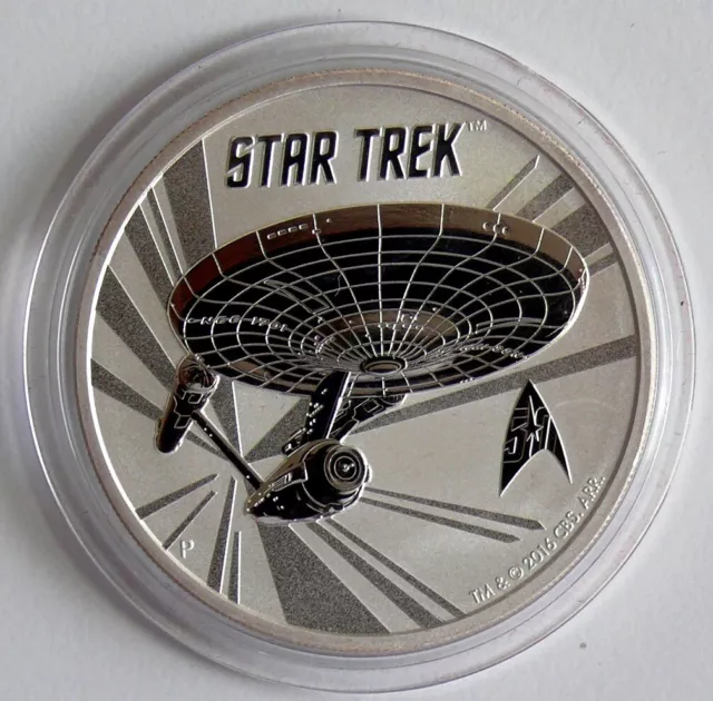 Tuvalu 1 Dollar 2016 Star Trek, 1 Oz Silber