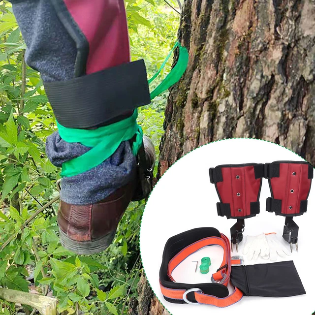 Simply 2 Gear Tree Climbing Spike Set Adjustable Rope Lanyard Rescue Safety Belt