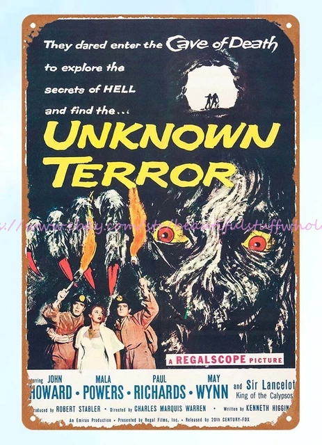 1957 Unknown Terror horror movie poster metal tin sign bedroom wall art decor
