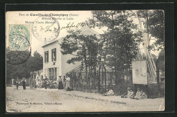 CPA Champigny, Parc de Coeilly, Avenue Charles et Lucie, Maison Veuve Meunier