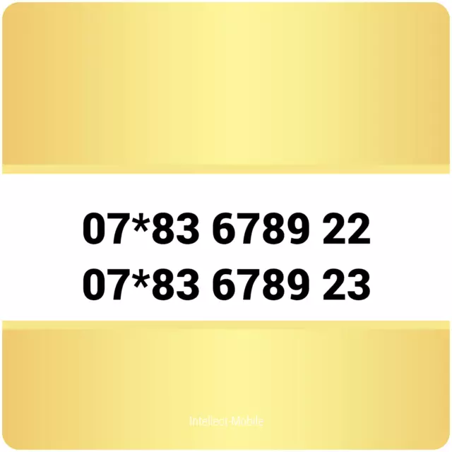 EASY MOBILE NUMBER x 2 His and Hers GOLD PLATINUM UK PAY AS YOU GO SIM CARD