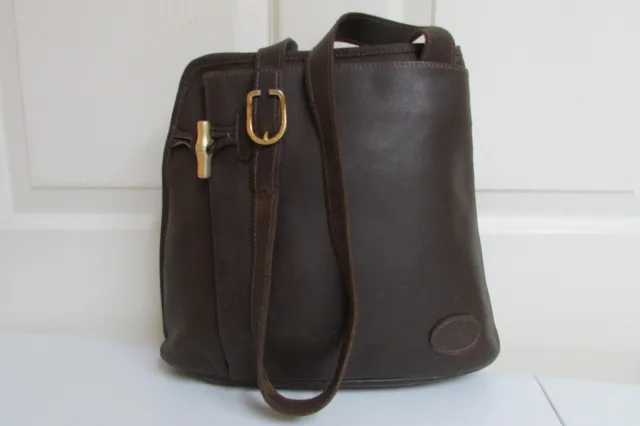 Longchamp Roseau Brown Leather Shoulder Bag Purse SOLD AS IS