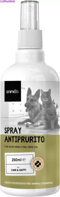 Spray Calmante Antiprurito per Cani E Gatti 250Ml - Spray Antiprurito per Ferite