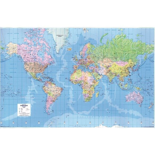 MAP MARKETING GIANT World Political Laminated Map GWLD [MM05271] £48.71 ...