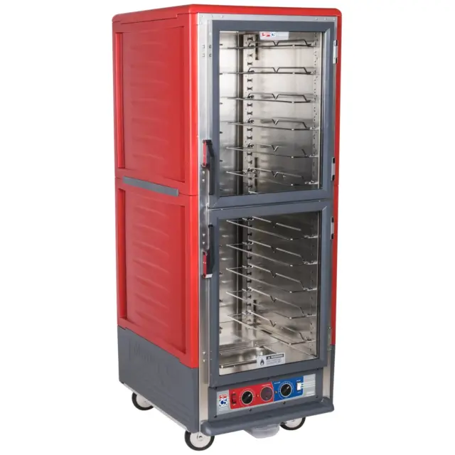 Metro C5 3 Series Heated Holding and Proofing Cabinet - Clear Dutch Doors