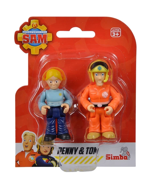 Simba 109251078 Fireman Sam Family Jones Figure Set, Charlie, Gwendolyn, James, Sarah And Cat Tiger, Fully Movable, 7.5 Cm, From 3 Years