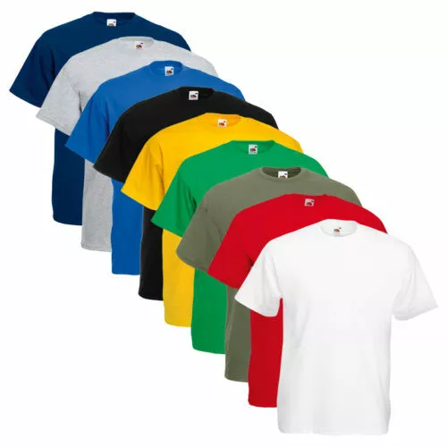 maglietta set 5 t-shirt maniche corte uomo fruit of the loom tutti colori tshirt 2