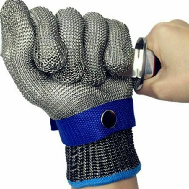 Edelstahl Stechschutzhandschuhe Kettenhandschuh Sicherheits-Handschuh Metzger DE 2
